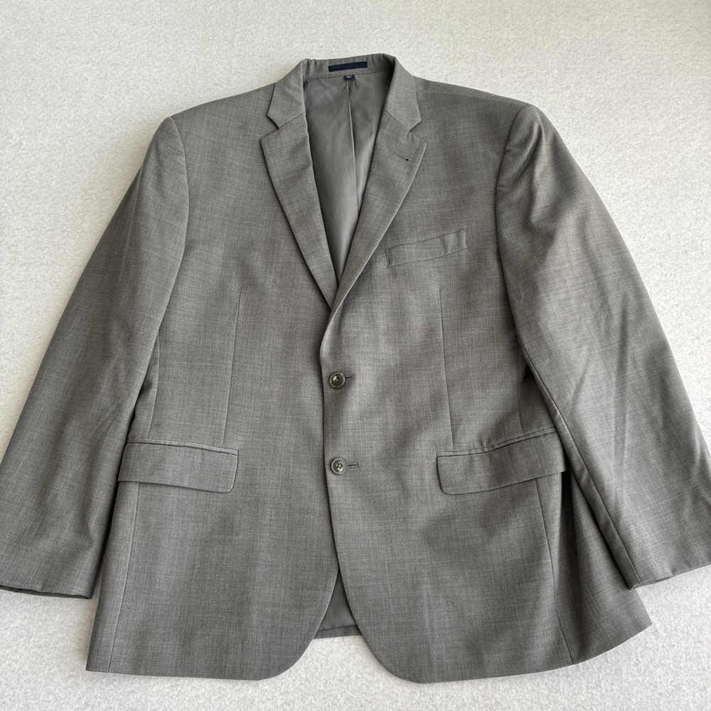 Jos. A Bank 1905 Men's Gray Plaid Wool Blazer Slim Fit 44S Sport Coat Jacket
